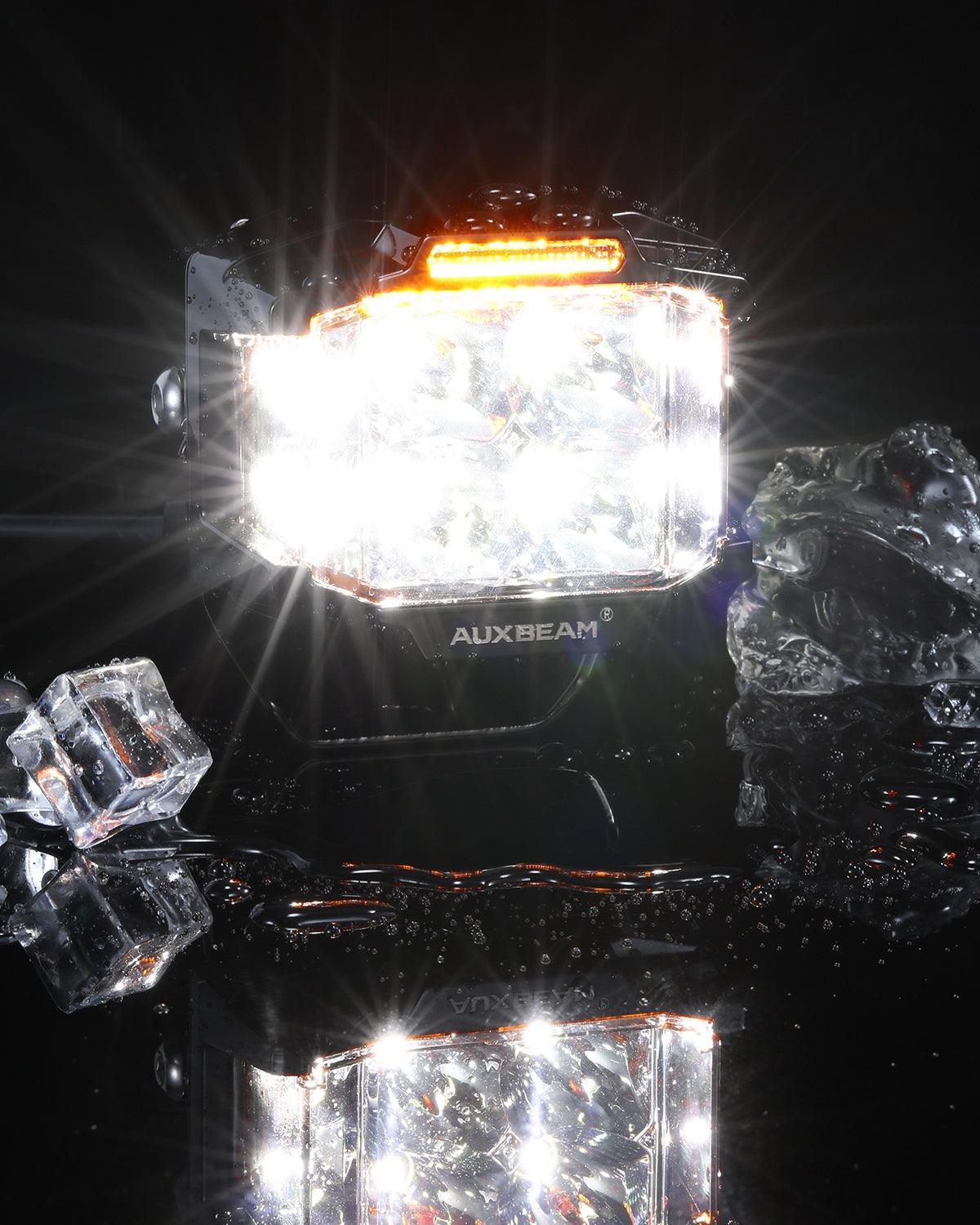 V-MAX Series | 4 Inch 92W 8960LM Spot Beam Side Shooter LED Square Pod Lights with Amber DRL - Image 10