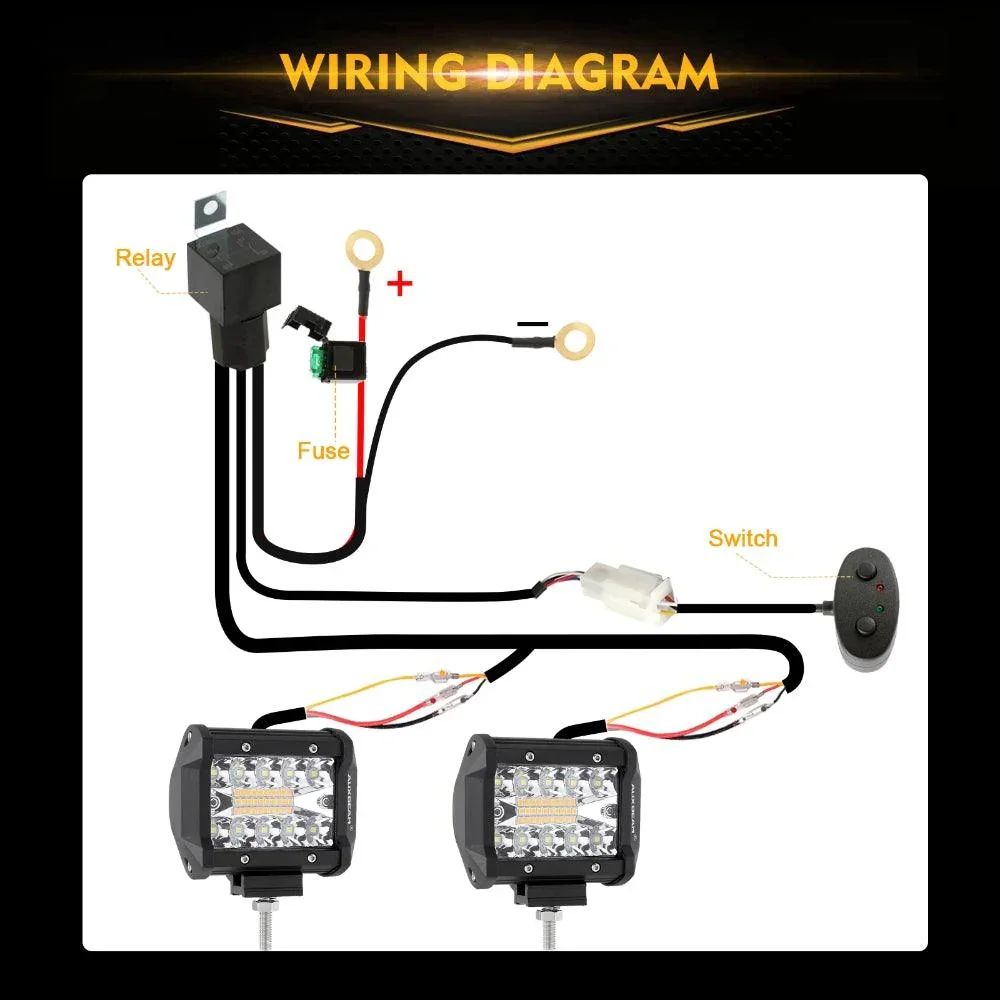 4 Inch 6 Modes White&Amber LED Working Light LED Pods with A-Pillar Mounting Bracket For Ford Bronco 2/4 Door 2021 2022 - Image 7