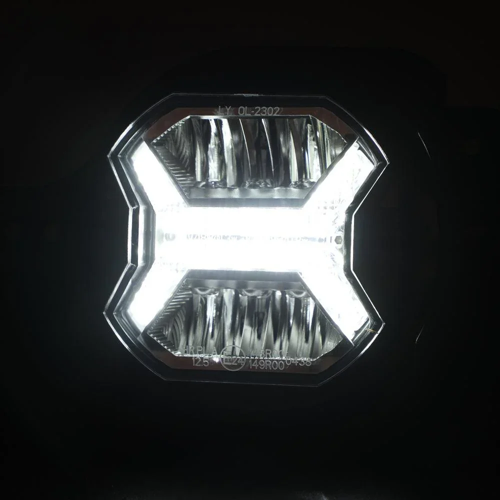 4 Inch LED Fog Lights with White DRL for Jeep Wrangler JL 2018-2021 - Image 5