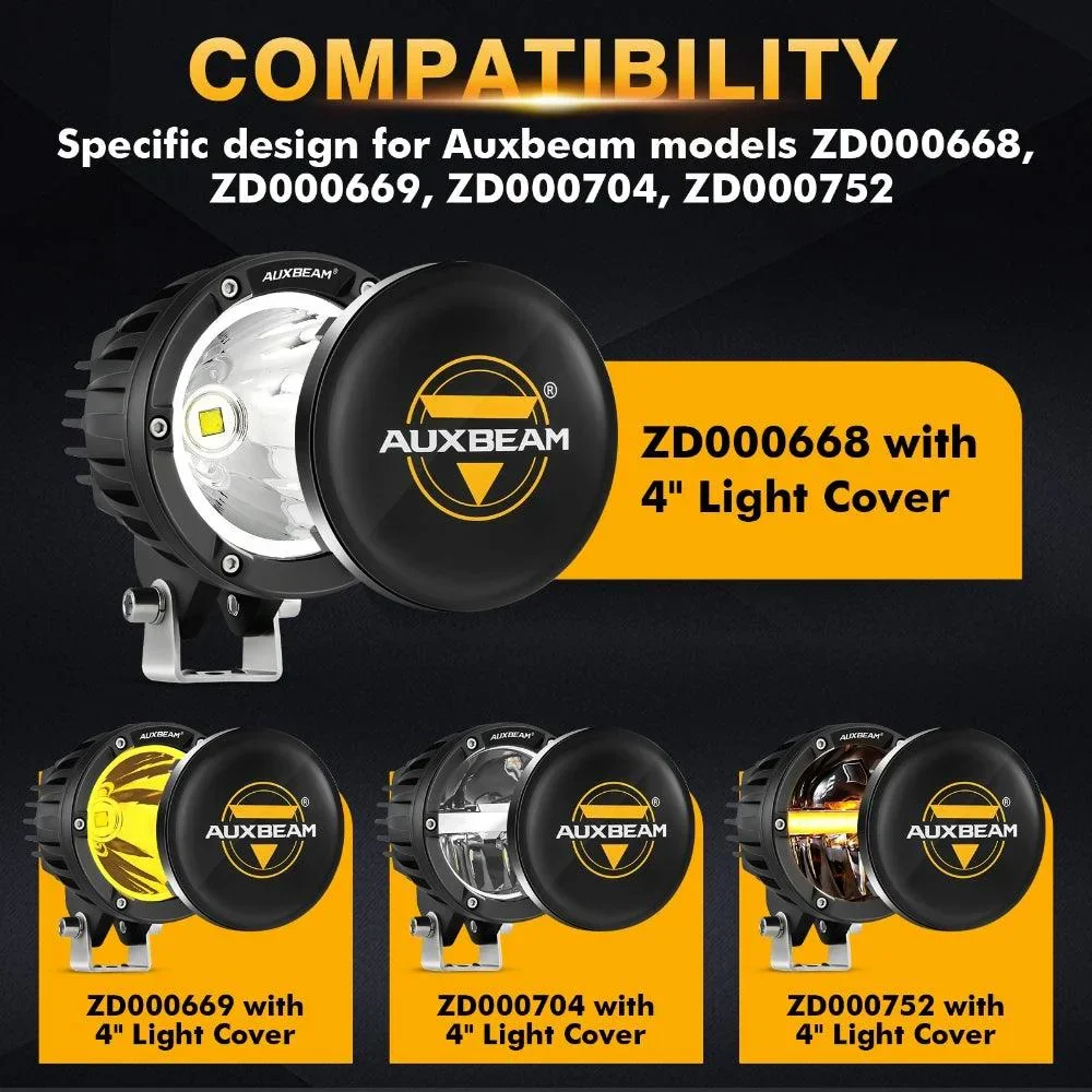 4 Inch Round LED Pod Lights Black Cover Light Shield Cover - Image 3