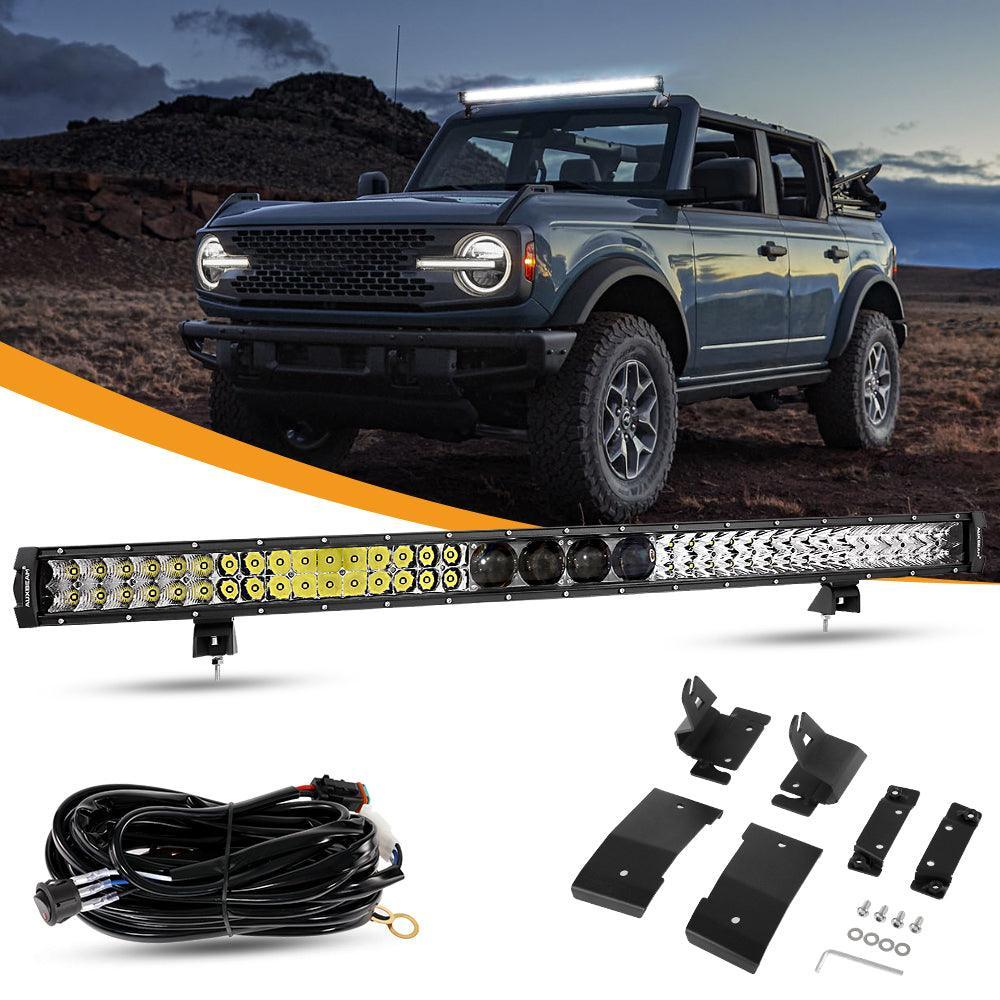 42 Inch 5D-PRO Series LED Light Bar & Car Roof Windshield LED Light Bar Mounting Bracket For Ford Bronco 2/4 Door 2021 2022 - Image 15