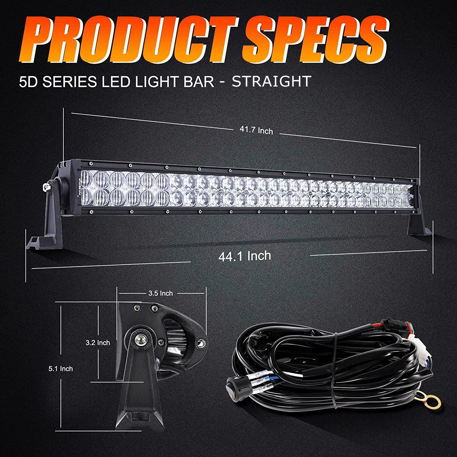 42 Inch 5D Series LED Light Bar & Car Roof Windshield LED Light Bar Mounting Bracket for 2014-2019 Can-Am Commander 1000 800 Models - Image 5