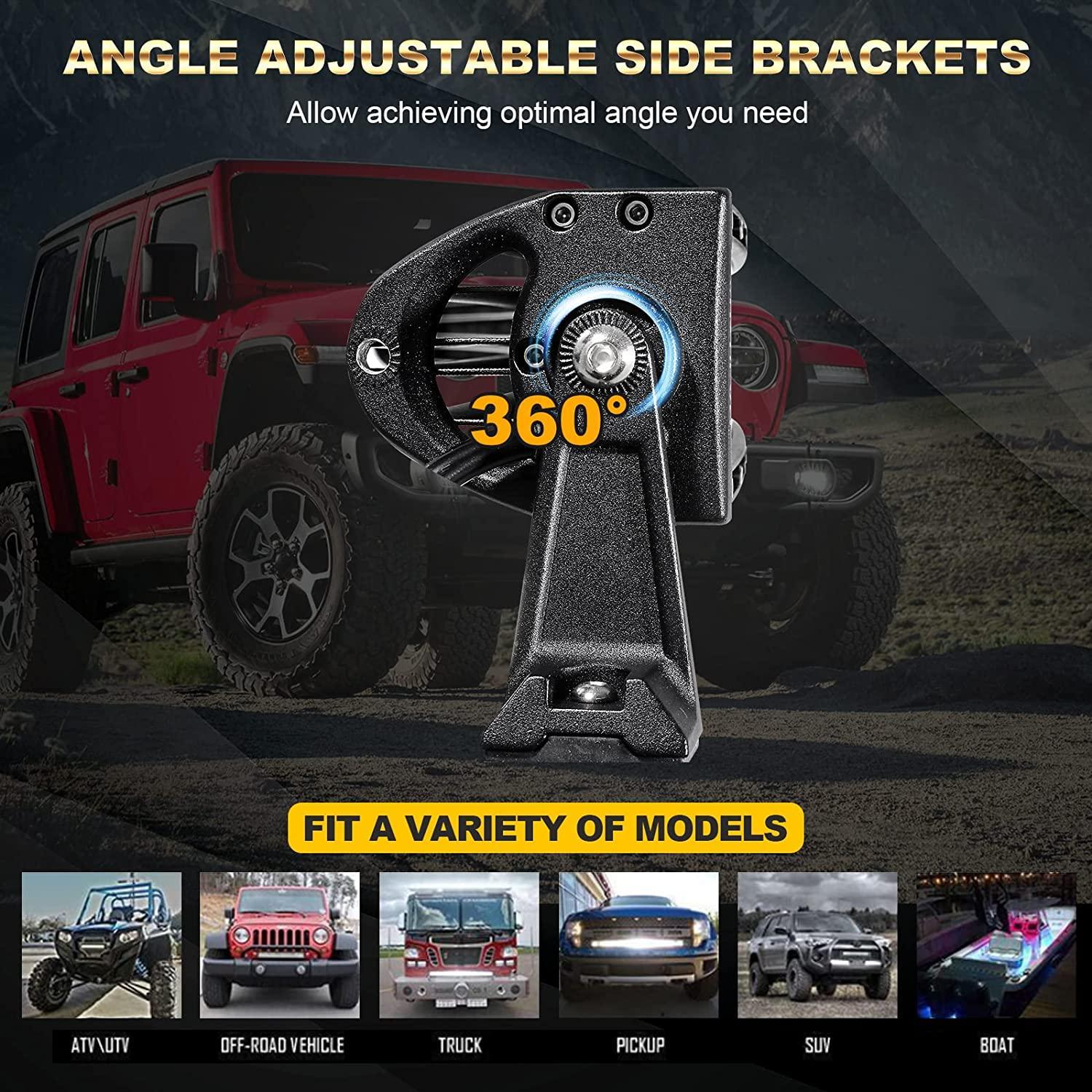 42 Inch 5D Series LED Light Bar & Car Roof Windshield LED Light Bar Mounting Bracket for 2014-2019 Can-Am Commander 1000 800 Models - Image 9