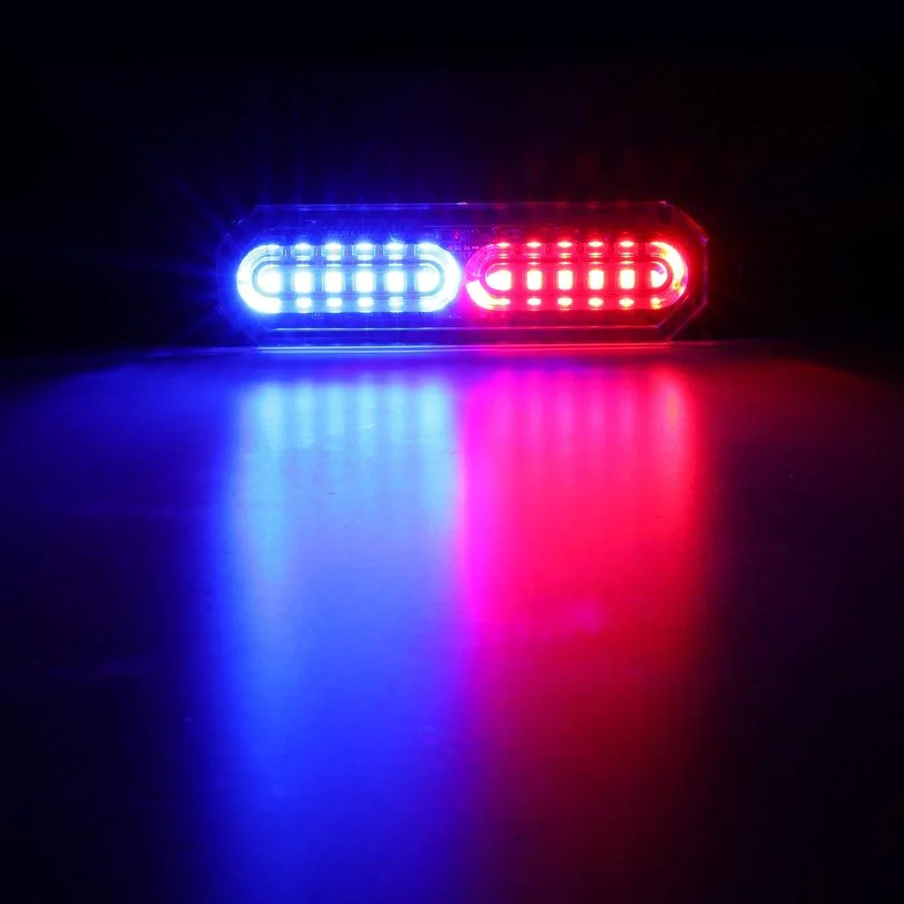 (4PSC/SET) 12LED Emergency Surface Mount Grill Strobe Light for Trucks Vehicles ATV RV Cars Van - Image 8