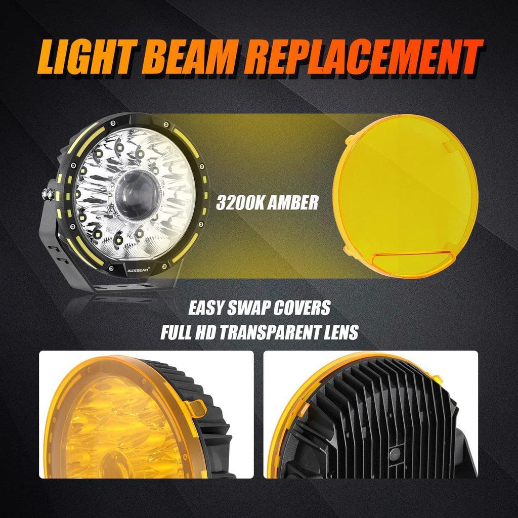 (2pcs/set) 7 Inch 230W 33332LM 360-PRO Series LED Driving Lights+Amber/Black Covers(Optional) for ATV UTV SIDE BY SIDE 4X4 - Image 12