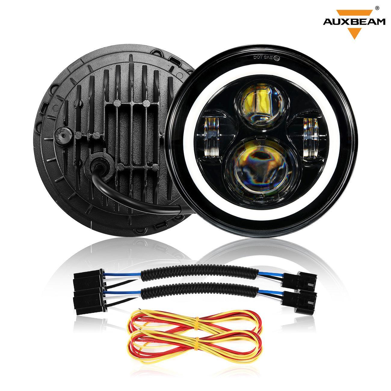 7'' LED Headlight Replacement with Halo Ring & LED Smoke Tail Light Brake Reverse Turn Signal Lamp for Jeep Wrangler JK - Image 10