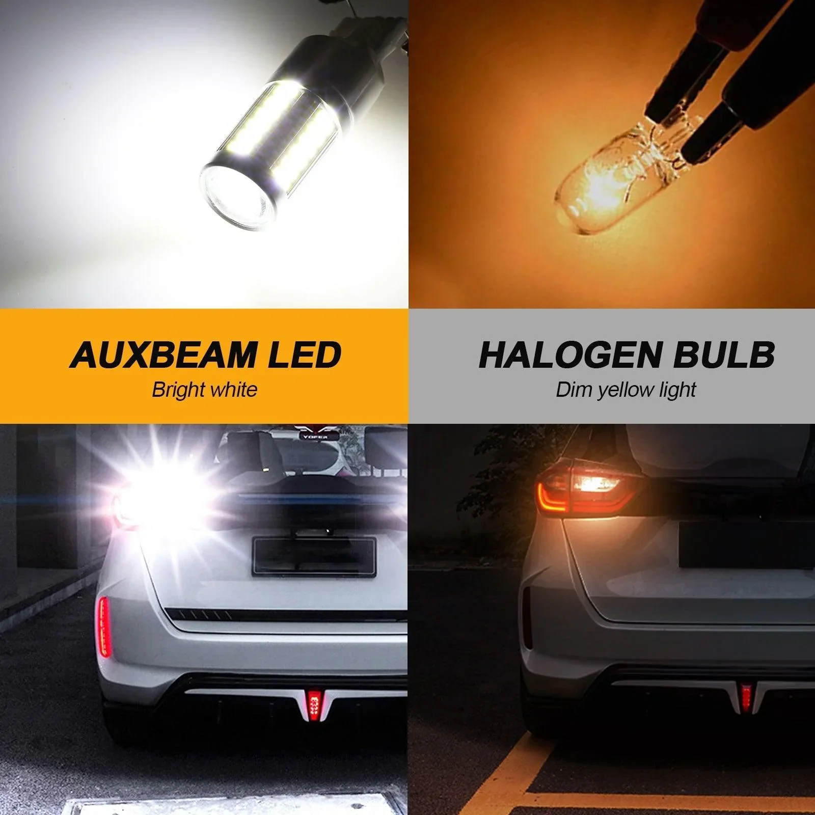 7440 7440A LED Backup Reverse/Turn Signal/Brake Tail Light Bulbs 20W 4000LM 6500K White 33LED Series | 2 Bulbs - Image 2