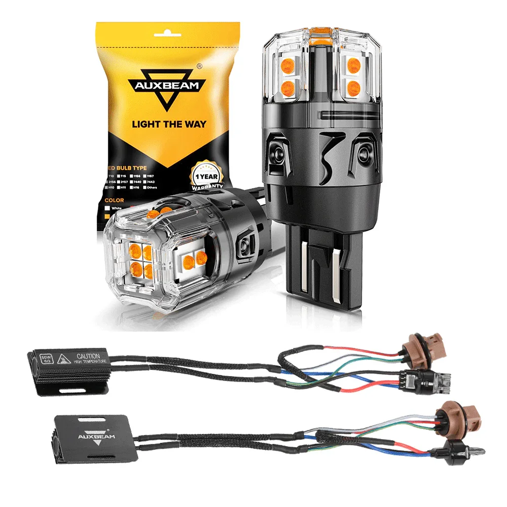 🆕T20 7443 7440 LED Turn Signal Light Rear/Front, Side Marker Light Bulbs 13W 500% High Brightness CAN-Bus Error Free 3000K Amber B52 Series | 2 Bulbs - Image 18
