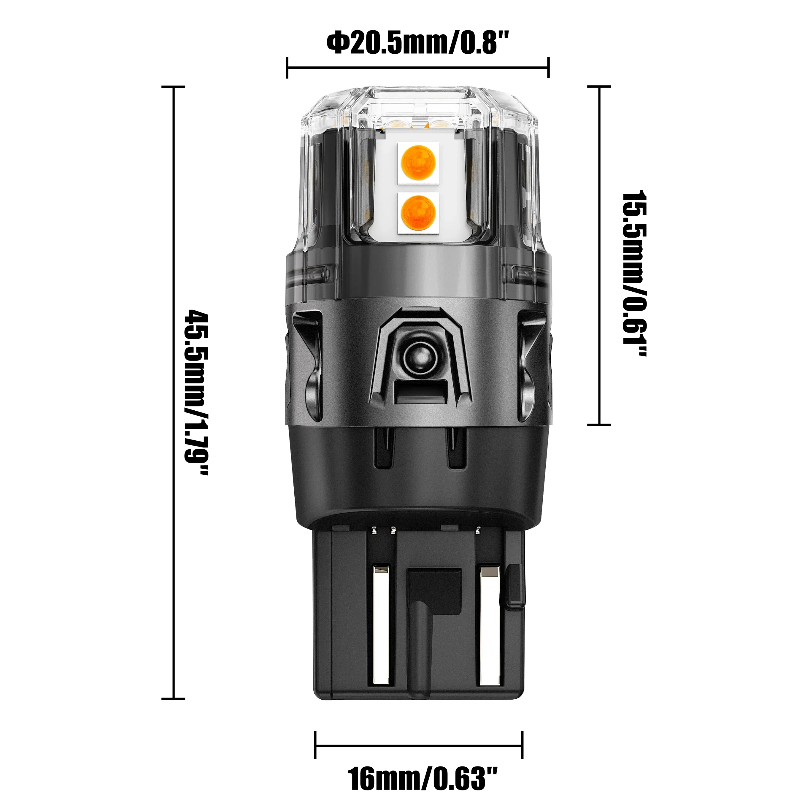 🆕T20 7443 7440 LED Turn Signal Light Rear/Front, Side Marker Light Bulbs 13W 500% High Brightness CAN-Bus Error Free 3000K Amber B52 Series | 2 Bulbs - Image 5