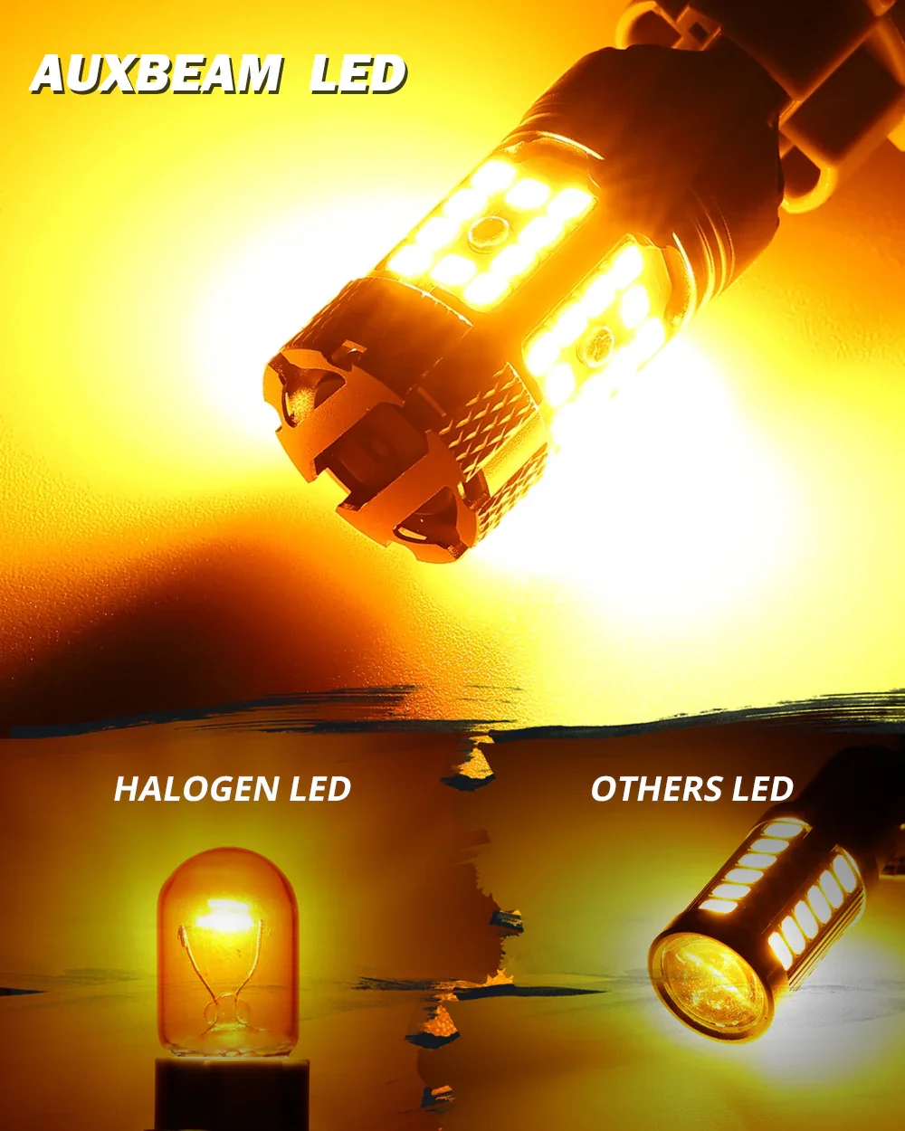 🆕7440 7440A LED Turn Signal Light Rear/Front, Side Marker Light Bulbs 50W 4000LM CAN-Bus Error Free 3000K Amber B21-PRO Series |2 Bulbs - Image 5