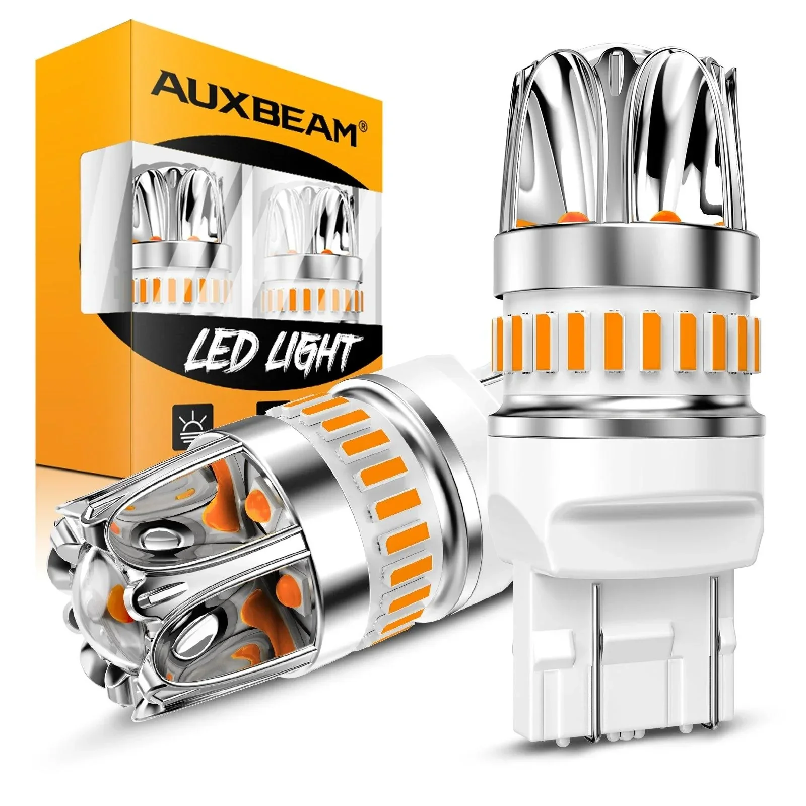 T20 7443 7440 LED Turn Signal Light Rear/Front, Side Maker Light Bulbs 14W 6000LM CAN-Bus Error 3000K Amber Y2 Series | 2 Bulbs - Image 10