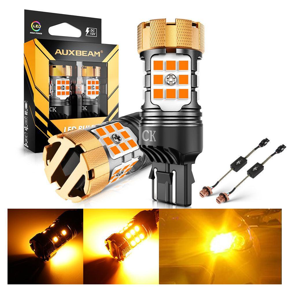 🆕7443 US-CK LED Turn Signal Light Rear/Front, Side Maker Light Bulbs 50W 4000LM CAN-Bus Error Free 3000K Amber B21-PRO Series |2 Bulbs - Image 10
