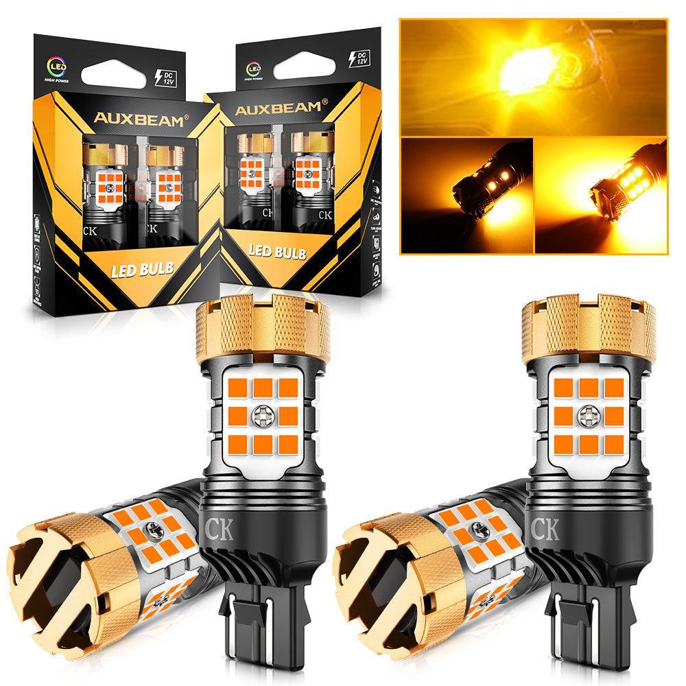 🆕7443 US-CK LED Turn Signal Light Rear/Front, Side Maker Light Bulbs 50W 4000LM CAN-Bus Error Free 3000K Amber B21-PRO Series |2 Bulbs - Image 11