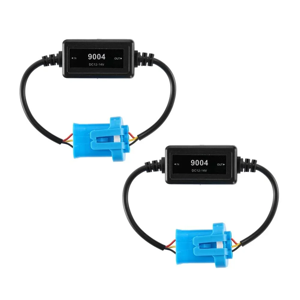 9004/HB1 C10-MODEL Enhanced LED Headlight Bulbs Canbus Decoder Anti-Flicker Hyper Flash No Warning Harness Resistor Conversion Kit 2pcs/set - Image 5