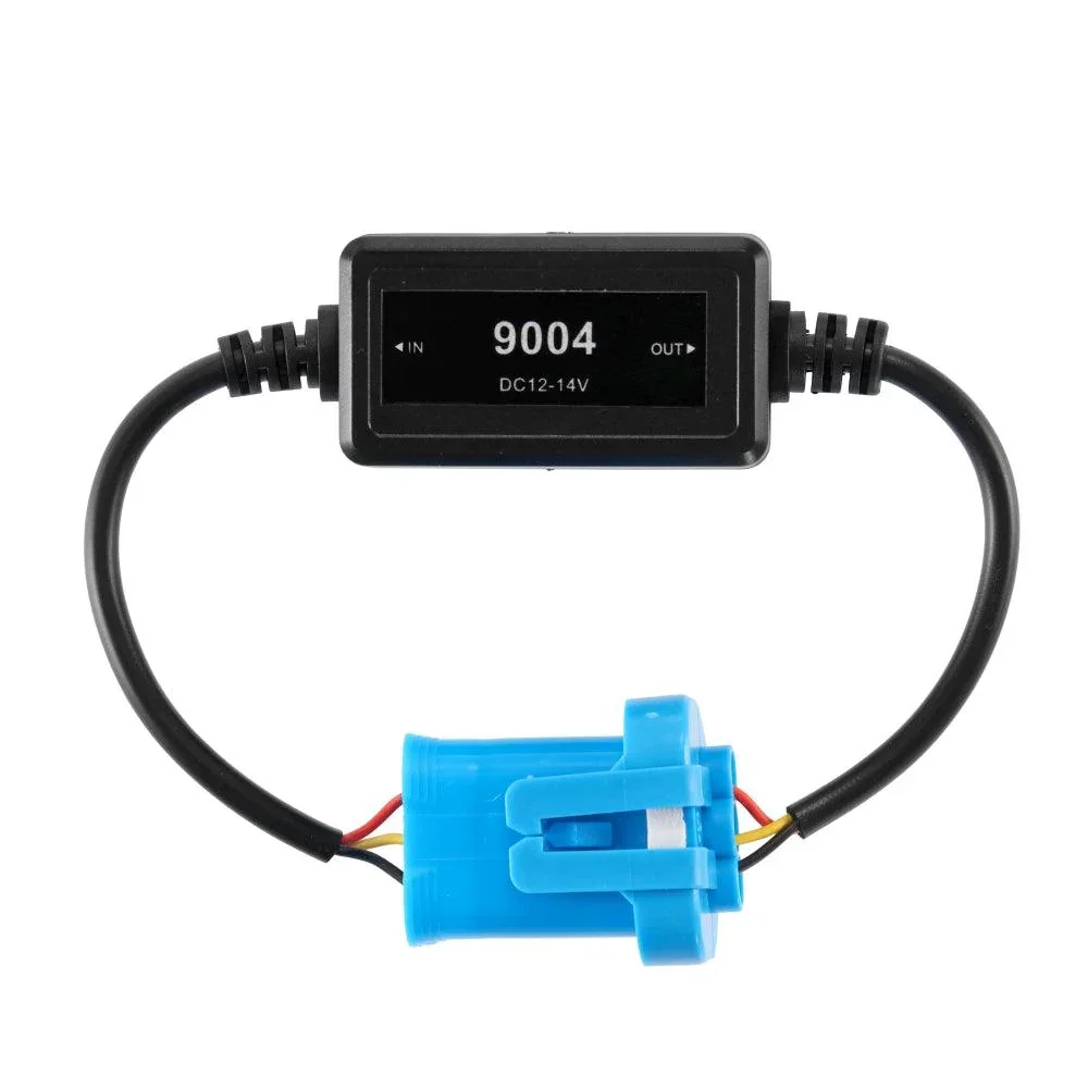 9004/HB1 C10-MODEL Enhanced LED Headlight Bulbs Canbus Decoder Anti-Flicker Hyper Flash No Warning Harness Resistor Conversion Kit 2pcs/set - Image 6