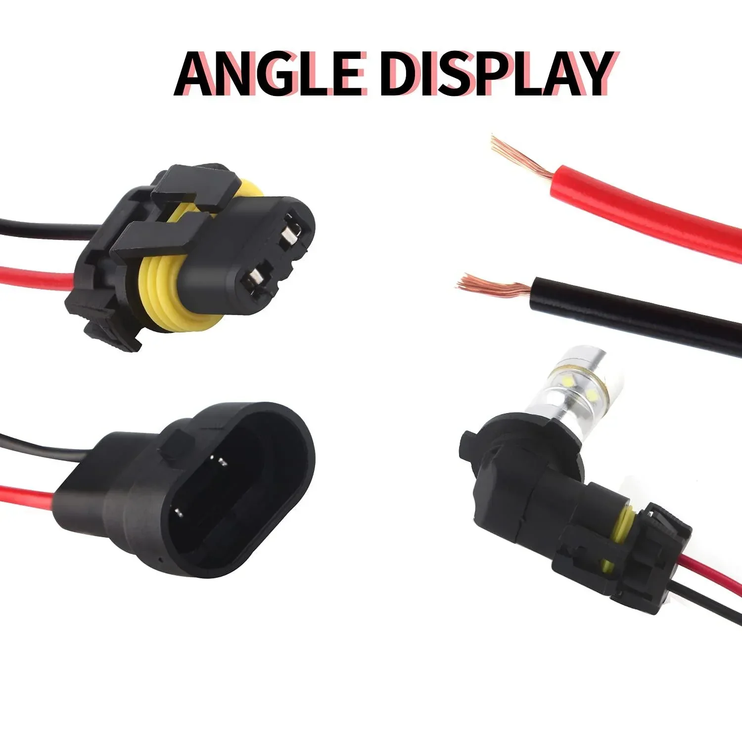 9005/9006/9012 LED Headlight Socket Male & Female Adapter Wiring Harness Connector for Headlight/Fog Light 2pcs/Set - Image 3