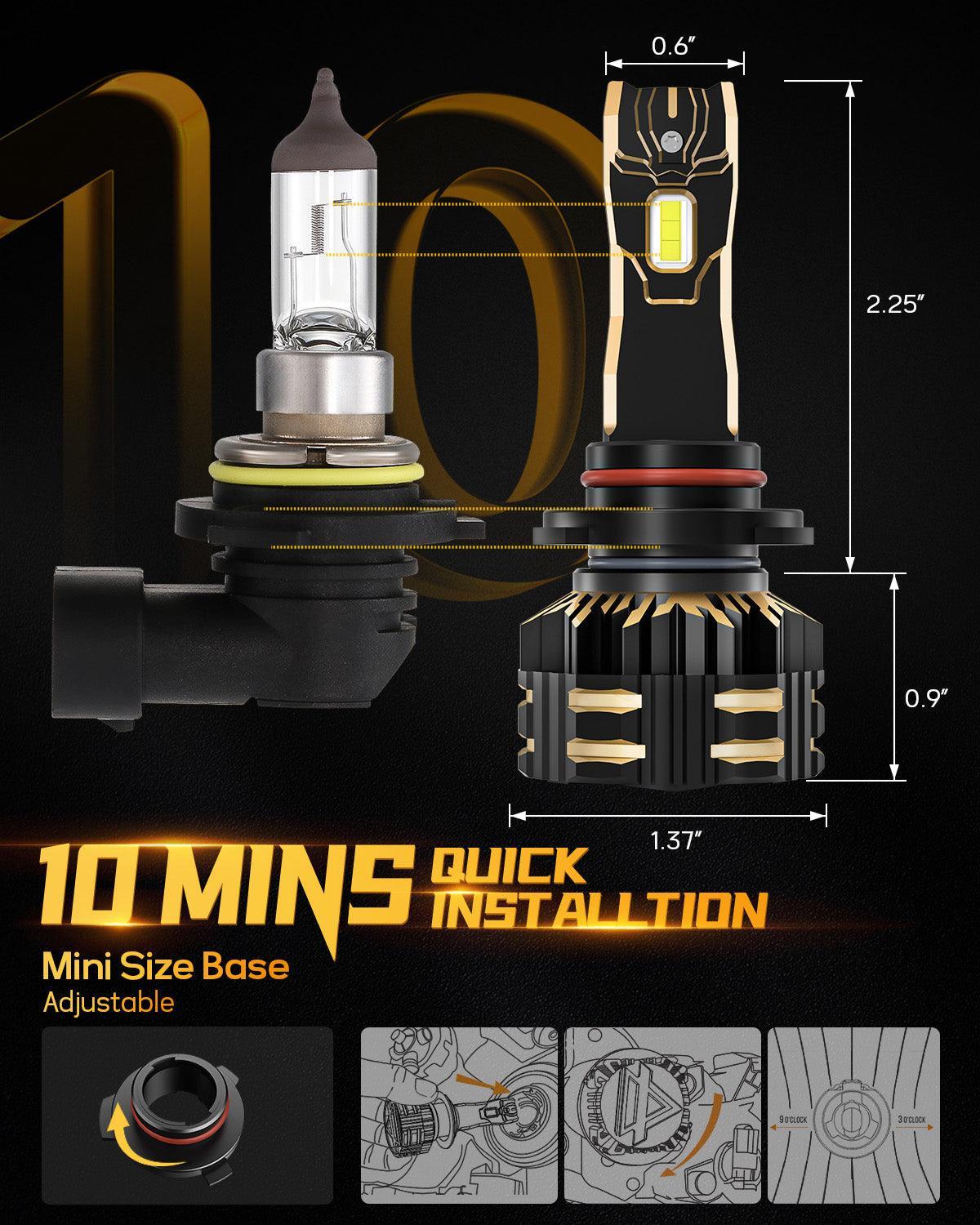 9005+9006 LED Headlight Bulbs 120W 25000ML GX Series Brigtest 6500K Cool White | 4 Bulbs - Image 10