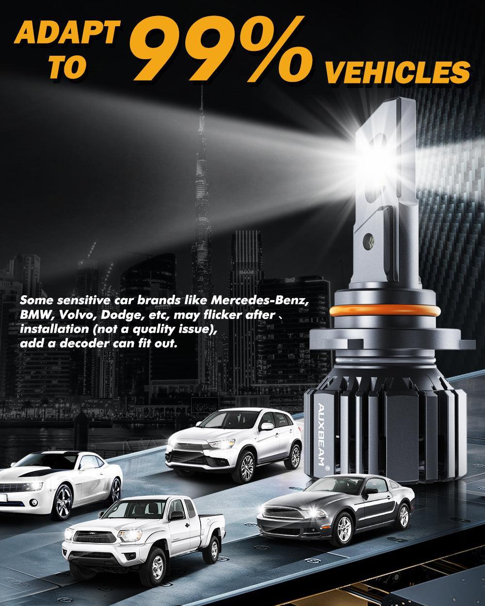 9005+9006 LED Headlight Bulbs 90W 20000LM F15 Series 20% Smaller Size 6500K Cool White | 4 Bulbs - Image 7