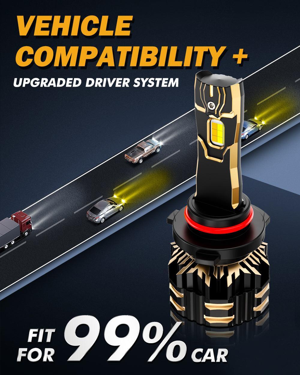 9005/HB3 LED Bulb Fog Lights/Low Beam Lights 110W 25000LM GX Bi-Color Series High Power & Brightness Dual Color Switchback | 2 Bulbs - Image 8