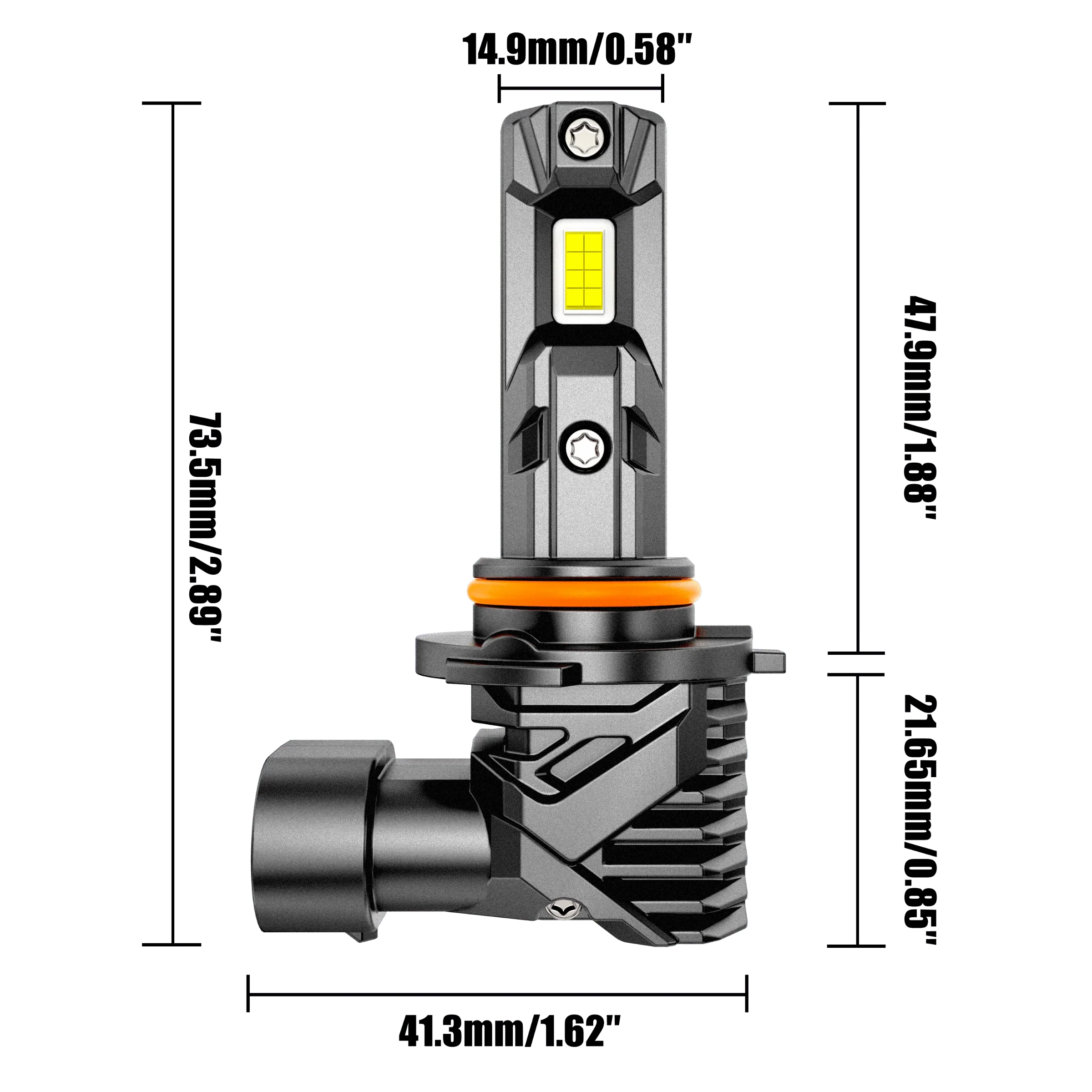 🆕9005/HB3 LED Headlight Bulbs/Fog Lights Q15 Series Fanless&Wireless 60W 18000LM 6500K Cool White | 2 Bulbs - Image 8
