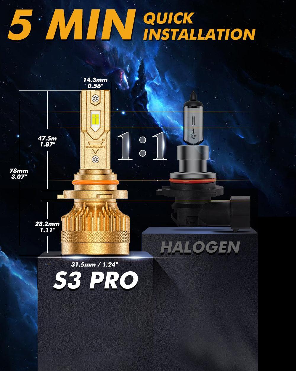 🆕9005/HB3 LED Headlight Bulbs S3 Pro Series Dual Decoder CAN-BUS Error Free 12V 120W 24000LM 6500K Cool White | 2 Bulbs - Image 9