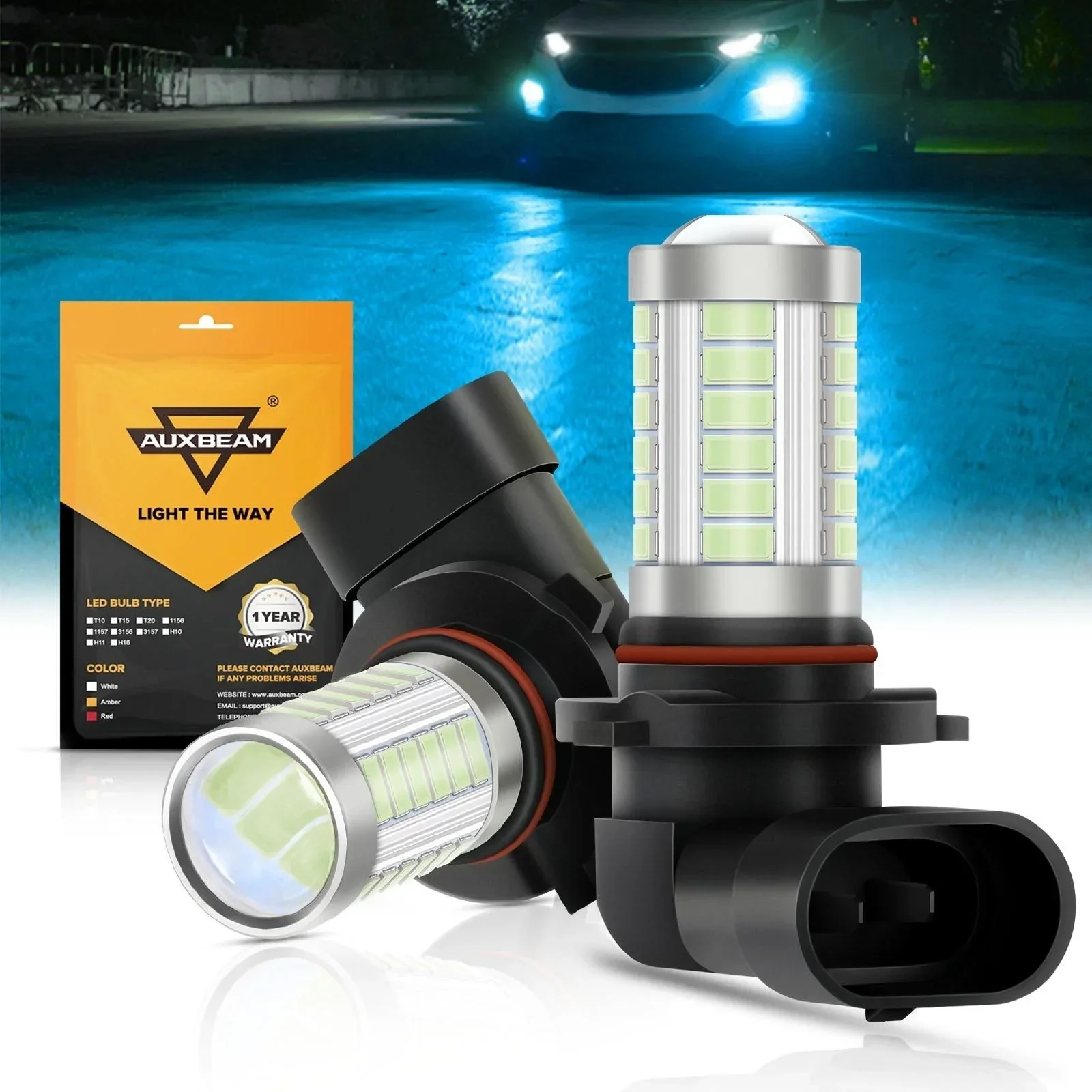 9006/HB4 LED Fog Light/DRL Bulbs 50W 4000LM Ice Blue 33LED Series | 2 Bulbs - Image 8