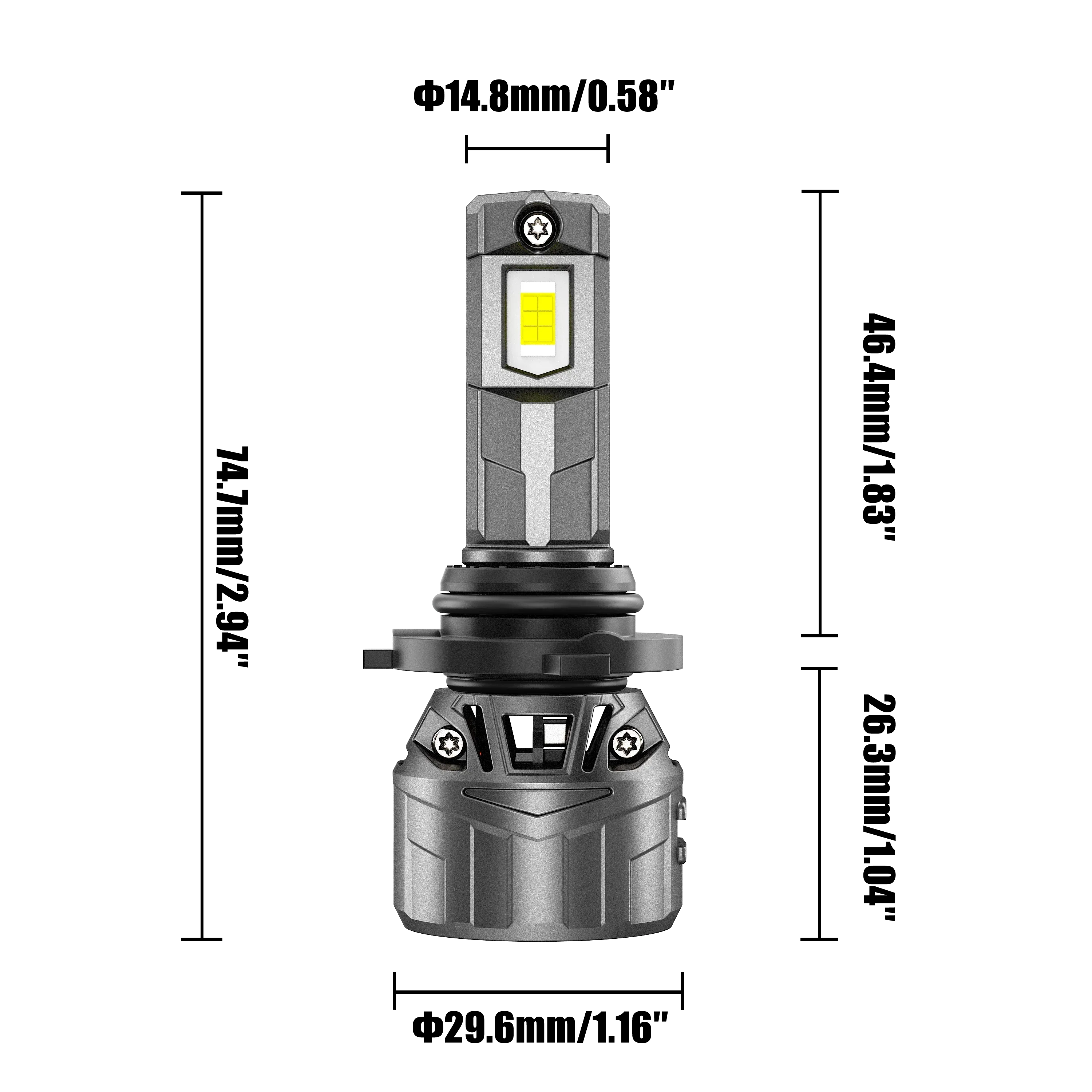 🆕9006/HB4 LED Headlight Bulbs100W 22000LM F18 Series 1:1 Mini Size 6500K Cool White | 2 Bulbs - Image 6