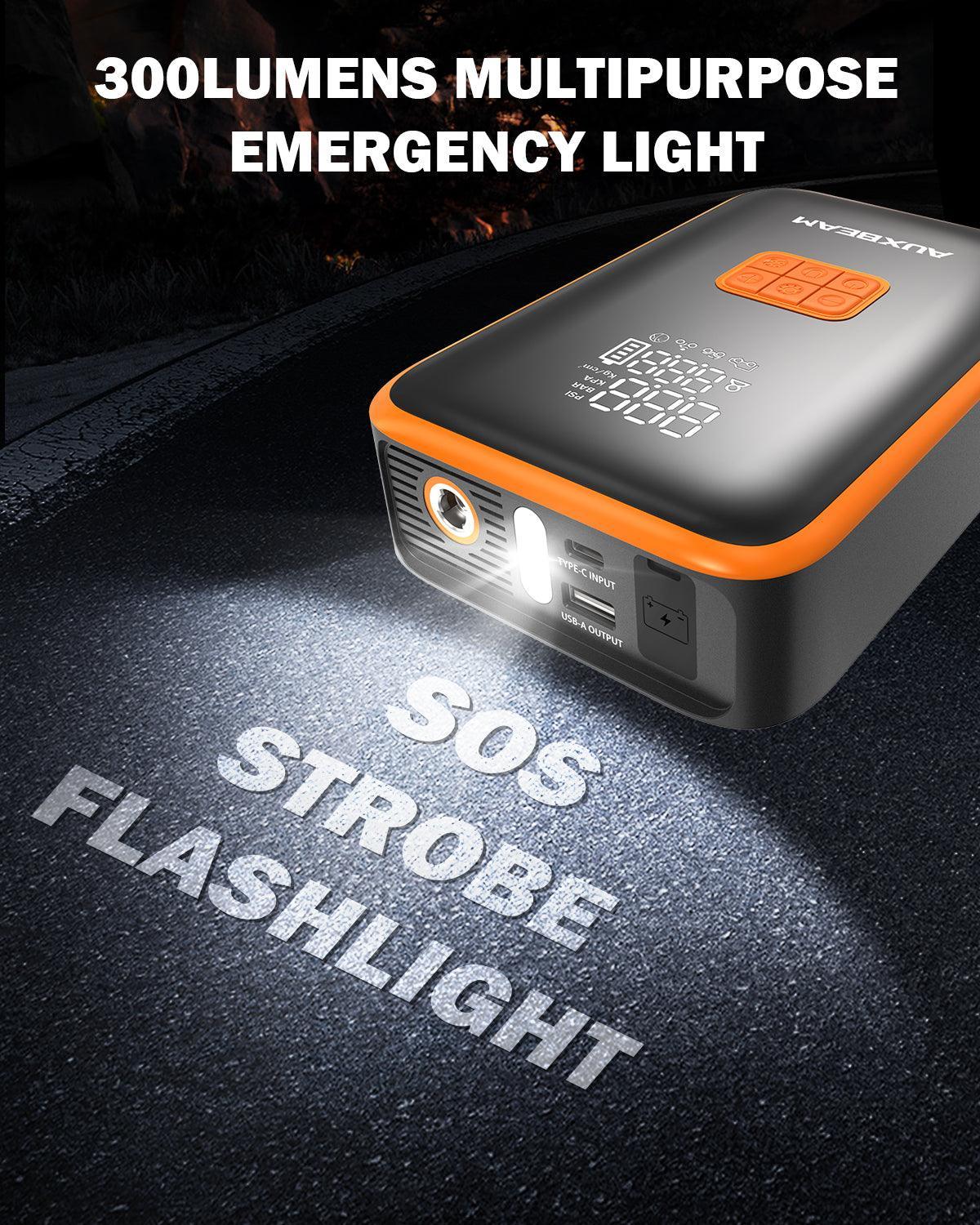 🆕AJ3500 Series 3500A Jump Starter with Air Compressor 120PSI Tire Inflator For 8L Gas/ 6L Diesel Engine - Image 5