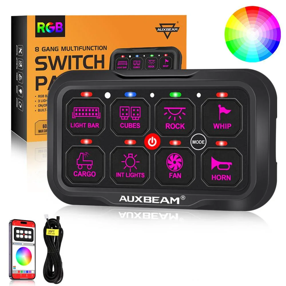 AR Series 8 Gang (AR-800) RGB Switch Panel with APP, Toggle/ Momentary/ Pulsed Mode Supported(One-Sided Outlet) - Image 10