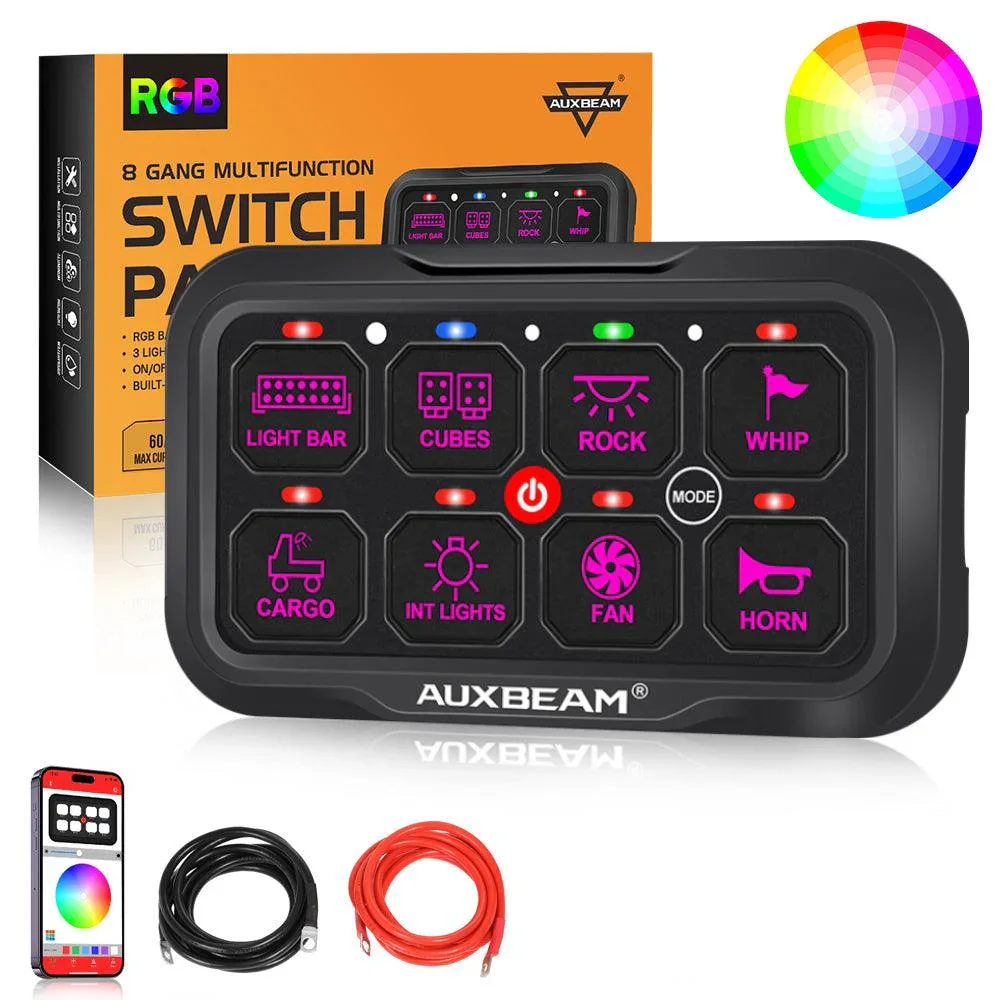 AR Series 8 Gang (AR-800) RGB Switch Panel with APP, Toggle/ Momentary/ Pulsed Mode Supported(One-Sided Outlet) - Image 12