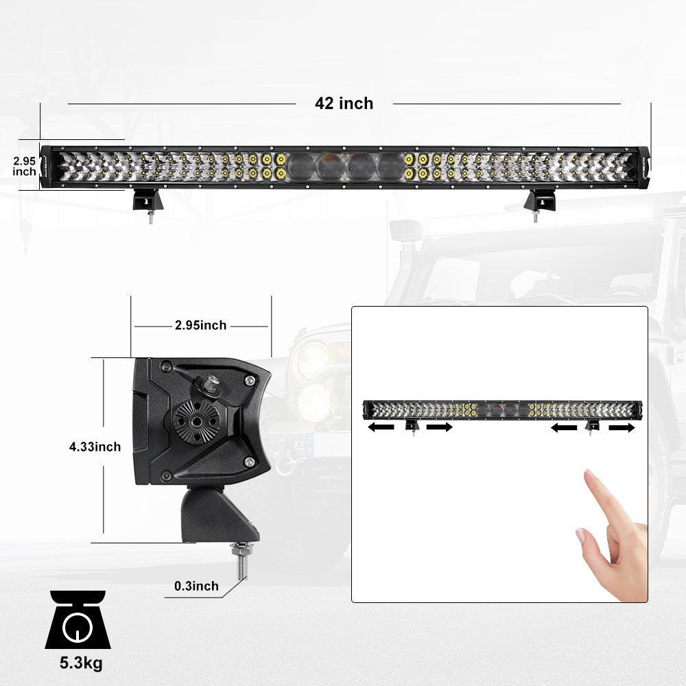 AR-800 RGB Switch Panel with APP+42 Inch 5D-PRO LED Light Bar, Toggle/ Momentary/ Pulsed Mode Supported - Image 6