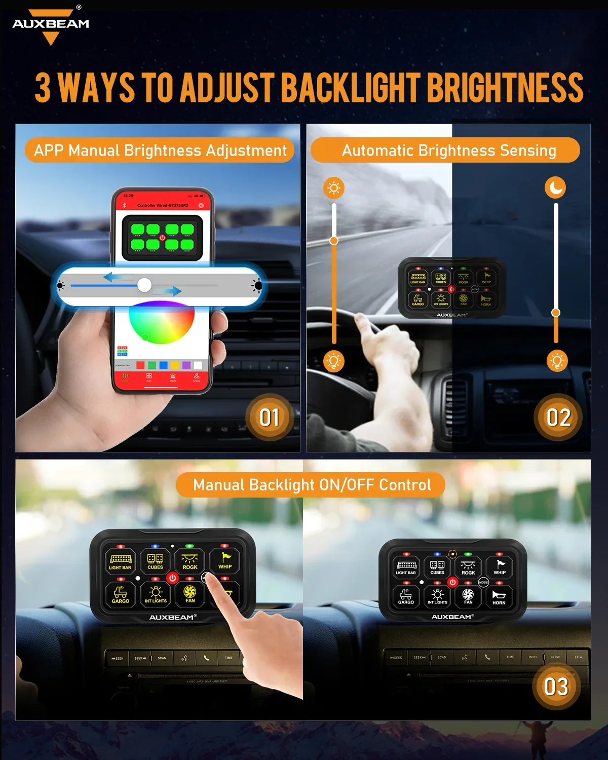 AR Series 8 Gang (AR-820) RGB Switch Panel with APP, Toggle/ Momentary/ Pulsed Mode Supported (Two-Sided Outlet) - Image 6