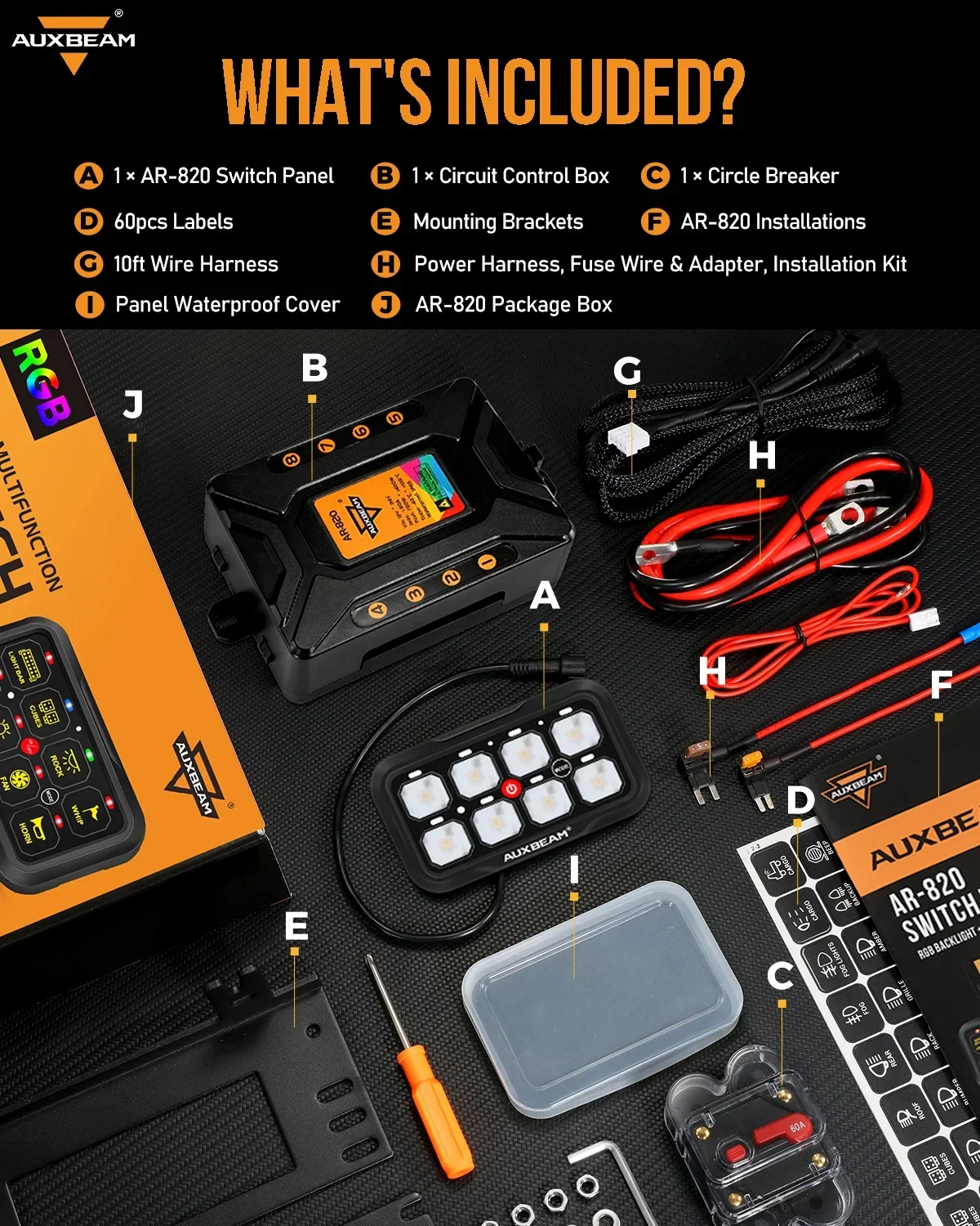 AR Series 8 Gang (AR-820) RGB Switch Panel with APP, Toggle/ Momentary/ Pulsed Mode Supported (Two-Sided Outlet) - Image 8