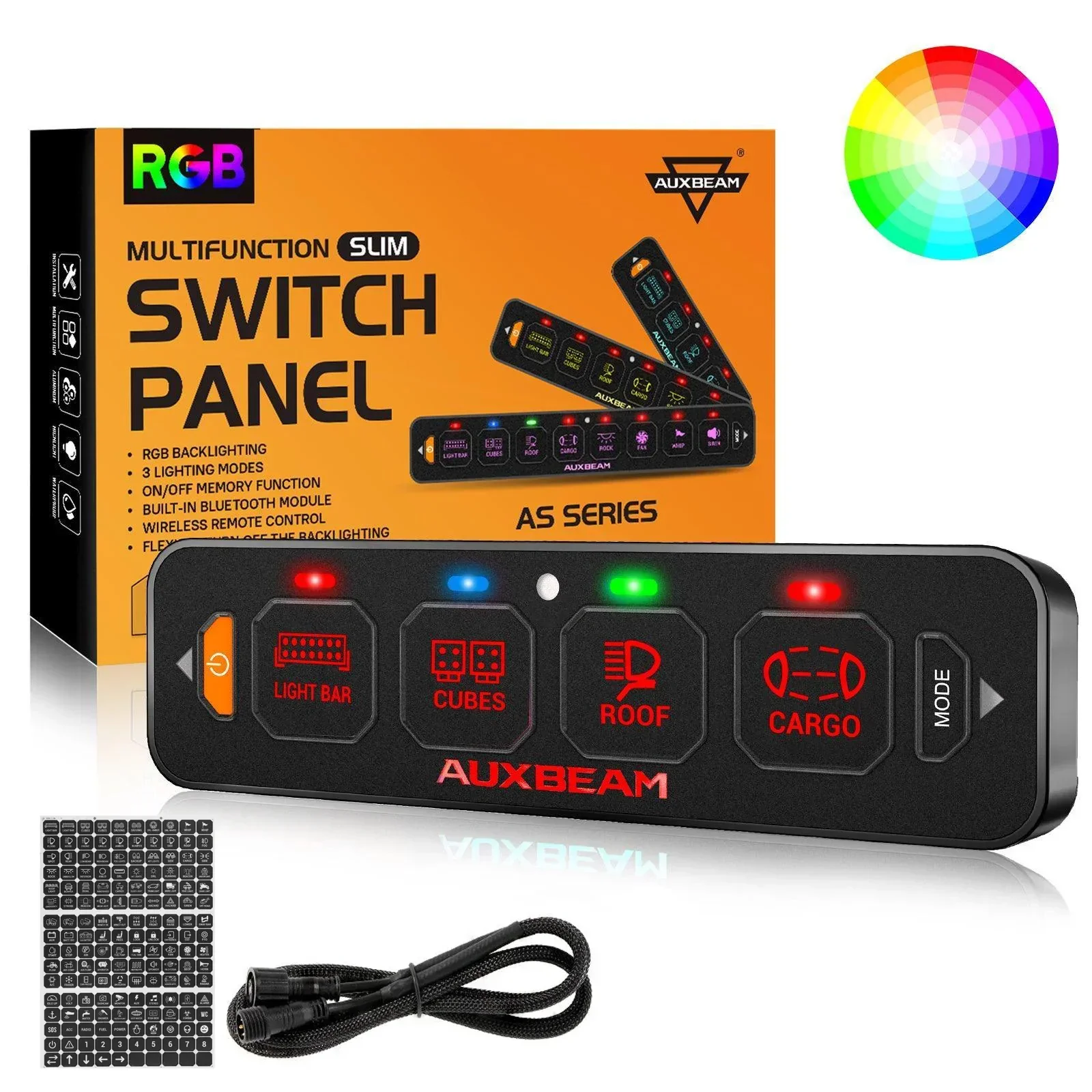AS Series 4/6/8 Gang RGB Slim Switch Panel with APP&Remote Control, Toggle/ Momentary/ Pulsed Mode Supported(One-Sided Outlet) - Image 39