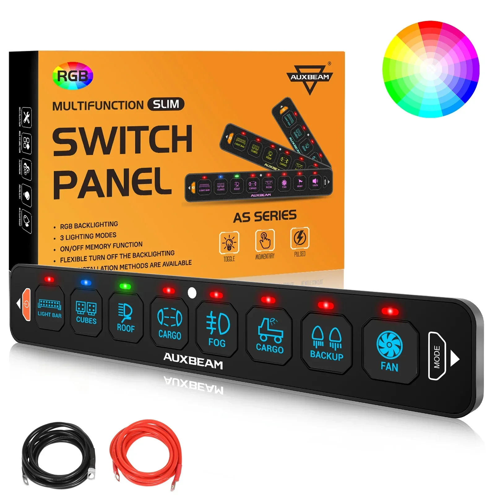 AS Series 4/6/8 Gang RGB Slim Switch Panel with APP&Remote Control, Toggle/ Momentary/ Pulsed Mode Supported(One-Sided Outlet) - Image 35