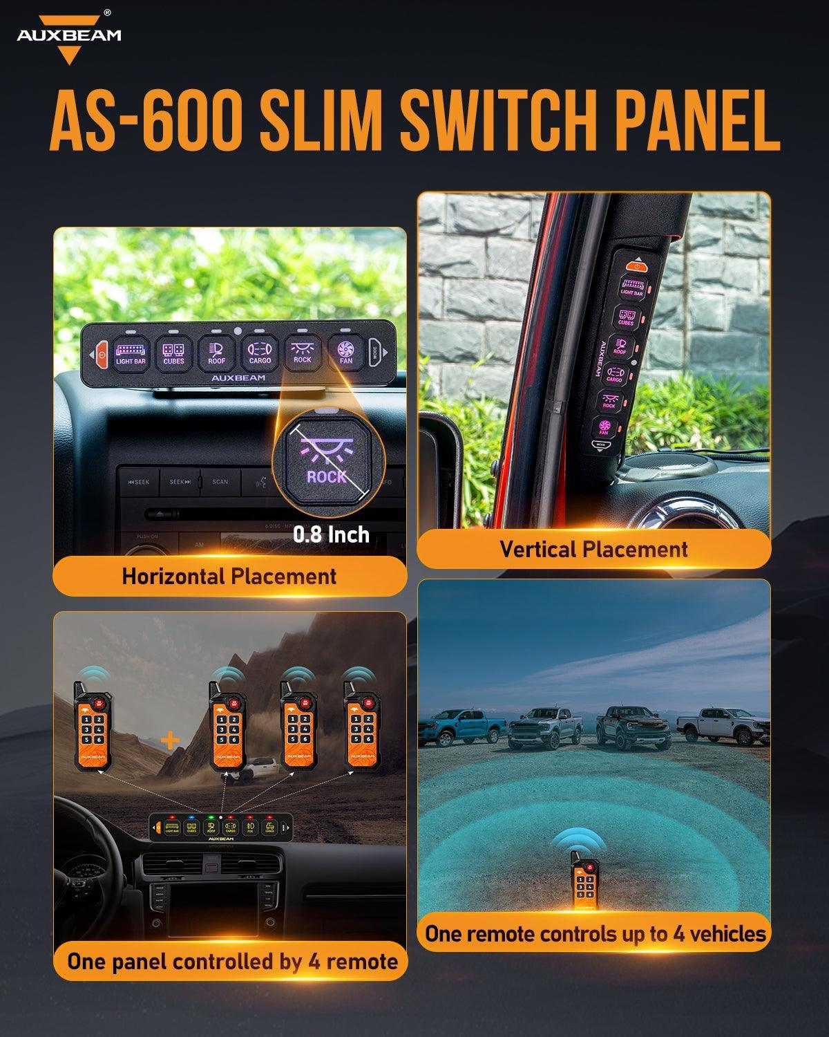 AS Series 4/6/8 Gang RGB Slim Switch Panel with APP&Remote Control, Toggle/ Momentary/ Pulsed Mode Supported(One-Sided Outlet) - Image 9