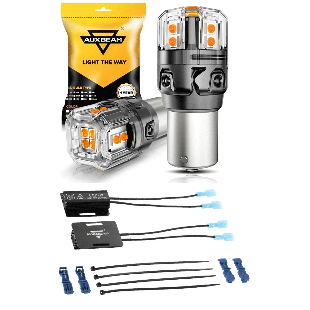 🆕BAU15S 7507 LED Turn Signal Light Rear/Front, Side Maker Light Bulbs 13W 500% High Brightness CAN-Bus Error Free 3000K Amber B52 Series |2 Bulbs - Image 17