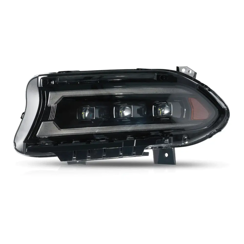 Bi-LED Projectors Headlights Assembly Black For 2015-2023 Dodge Charger - Image 4