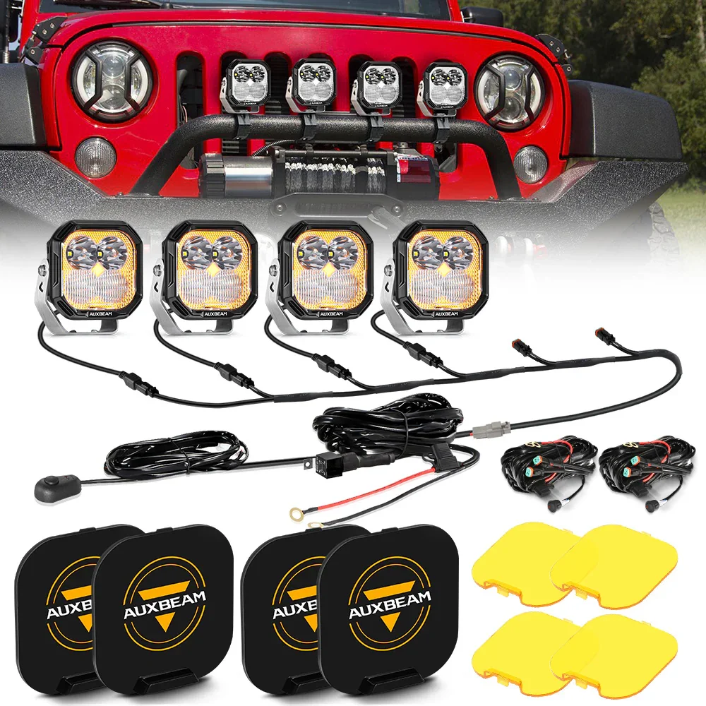 Color Play Series 3 Inch 100W Combo LED Pod Lights Off Road Lights with White DRL & Amber Turn Signal Lights - Image 13