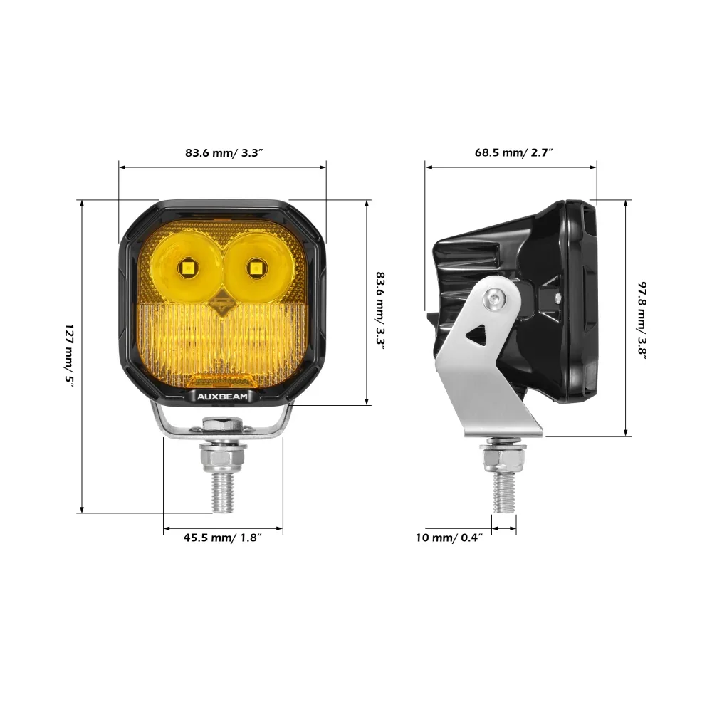 Color Play Series 3 Inch 116W RGB LED Pod Lights Combo Off Road Lights With 8 Backlight Options - Image 24