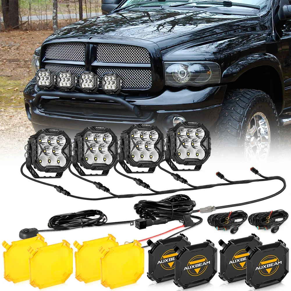 CUBE-Z Series 4 Inch Combo LED Pod Lights Off Road Lights with White DRL & Amber Turn Signal Lights - Image 17