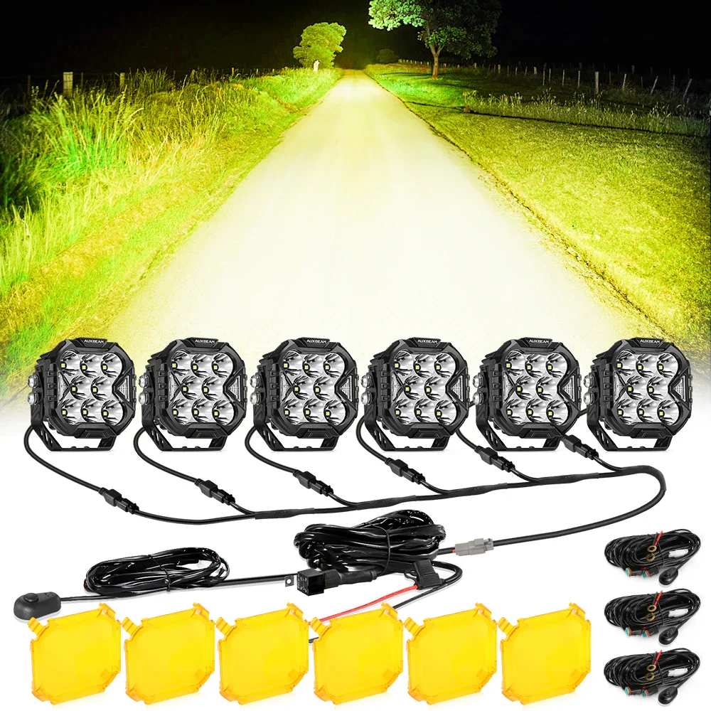CUBE-Z Series 4 Inch Spot LED Pod Lights Off Road Lights with White DRL & Amber Turn Signal Lights - Image 16