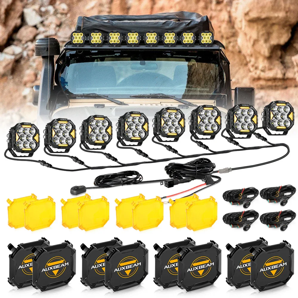CUBE-Z Series 4 Inch Spot LED Pod Lights Off Road Lights with White DRL & Amber Turn Signal Lights - Image 18