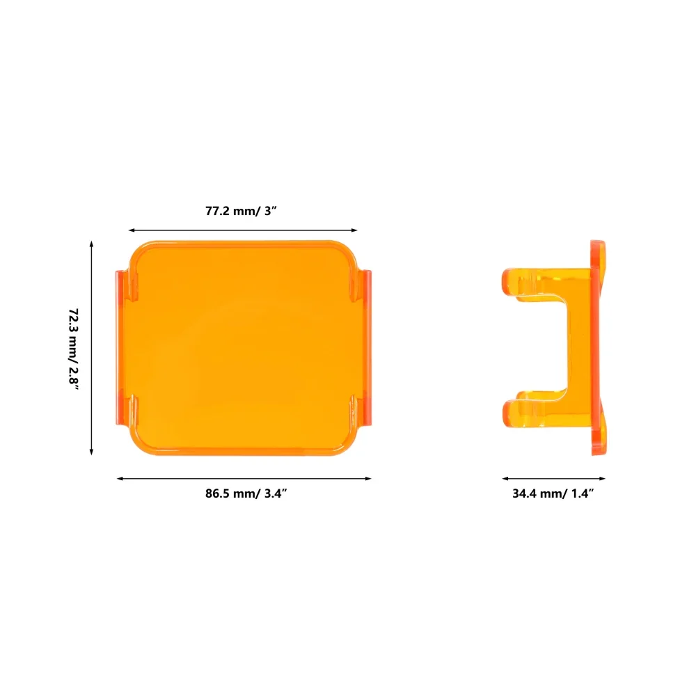 FA Series 4 Inch LED Pod Lights Dark Amber Cover Light Shield Cover - Image 4