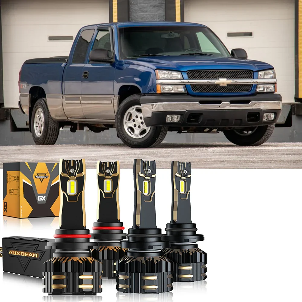 Fro 2003-2006 Chevrolet Silverado 1500 9005 9006 LED Headlight Bulbs Bundle - Image 12