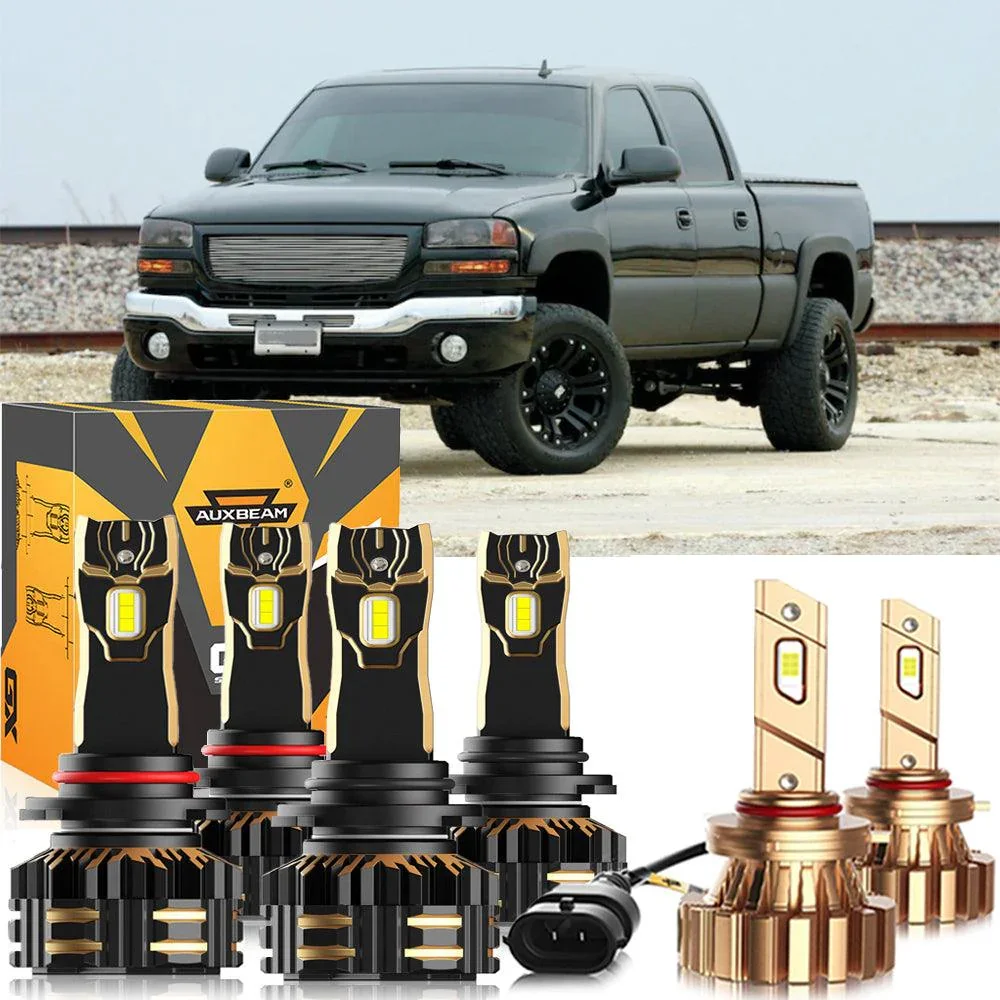 For 2003-2006 GMC Sierra 2500 HD 9005 9006 LED Headlight Bulbs Bundle - Image 22