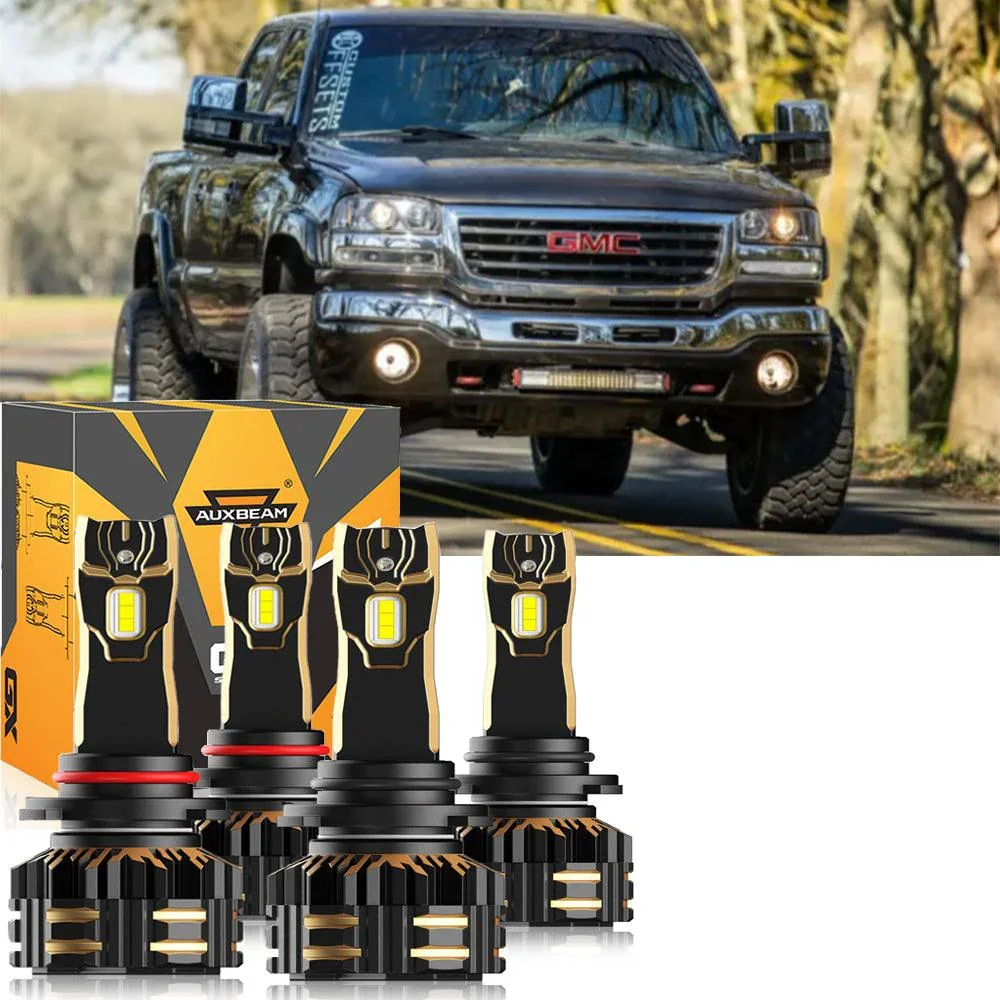 For 2003-2004 GMC Sierra 2500 9005 9006 LED Headlight Bulbs Bundle - Image 12