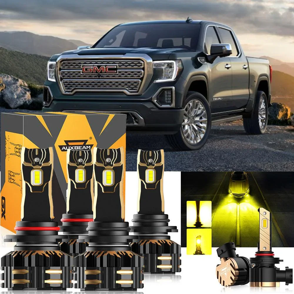 For 2003 GMC Sierra 1500 HD 9005 9006 LED Headlight Bulbs Bundle - Image 11