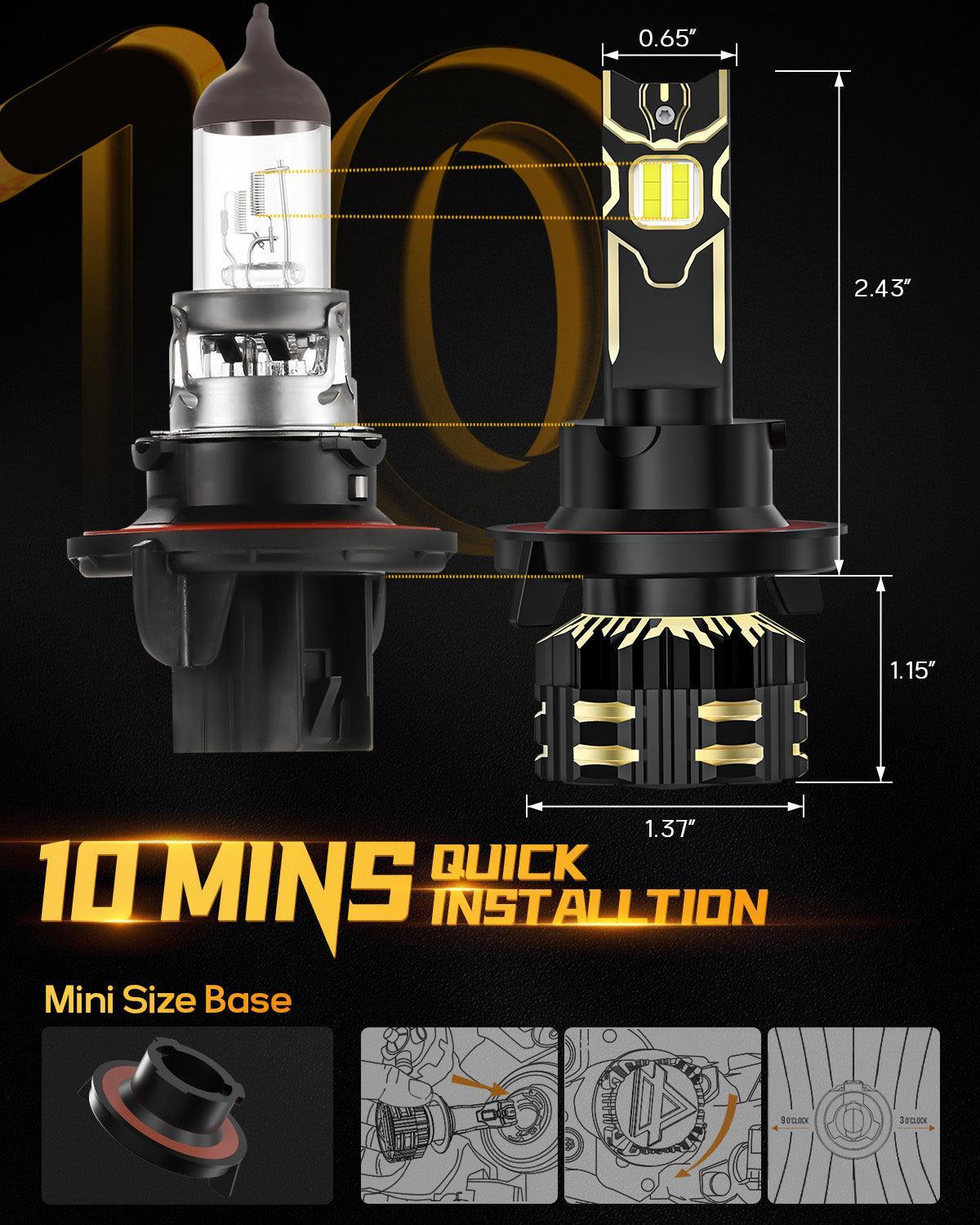 For 2004-2012 Ford F-150 H13 LED Headlight Bulbs - Image 11