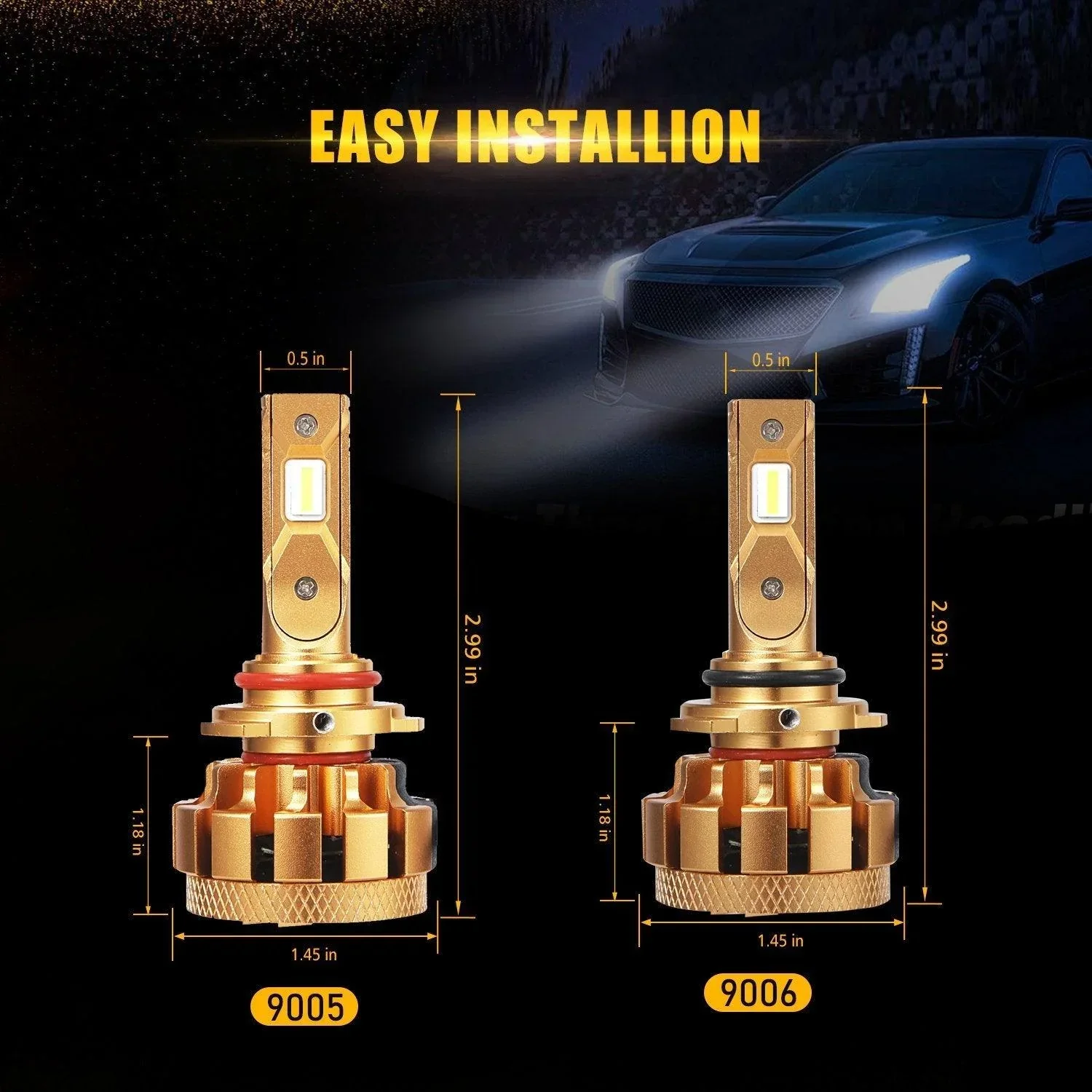 For 2004 2005 HONDA CIVIC 9005+9006 F-16 Plus Series Automotive Grade 28000LM LED Light Bulbs - Image 8
